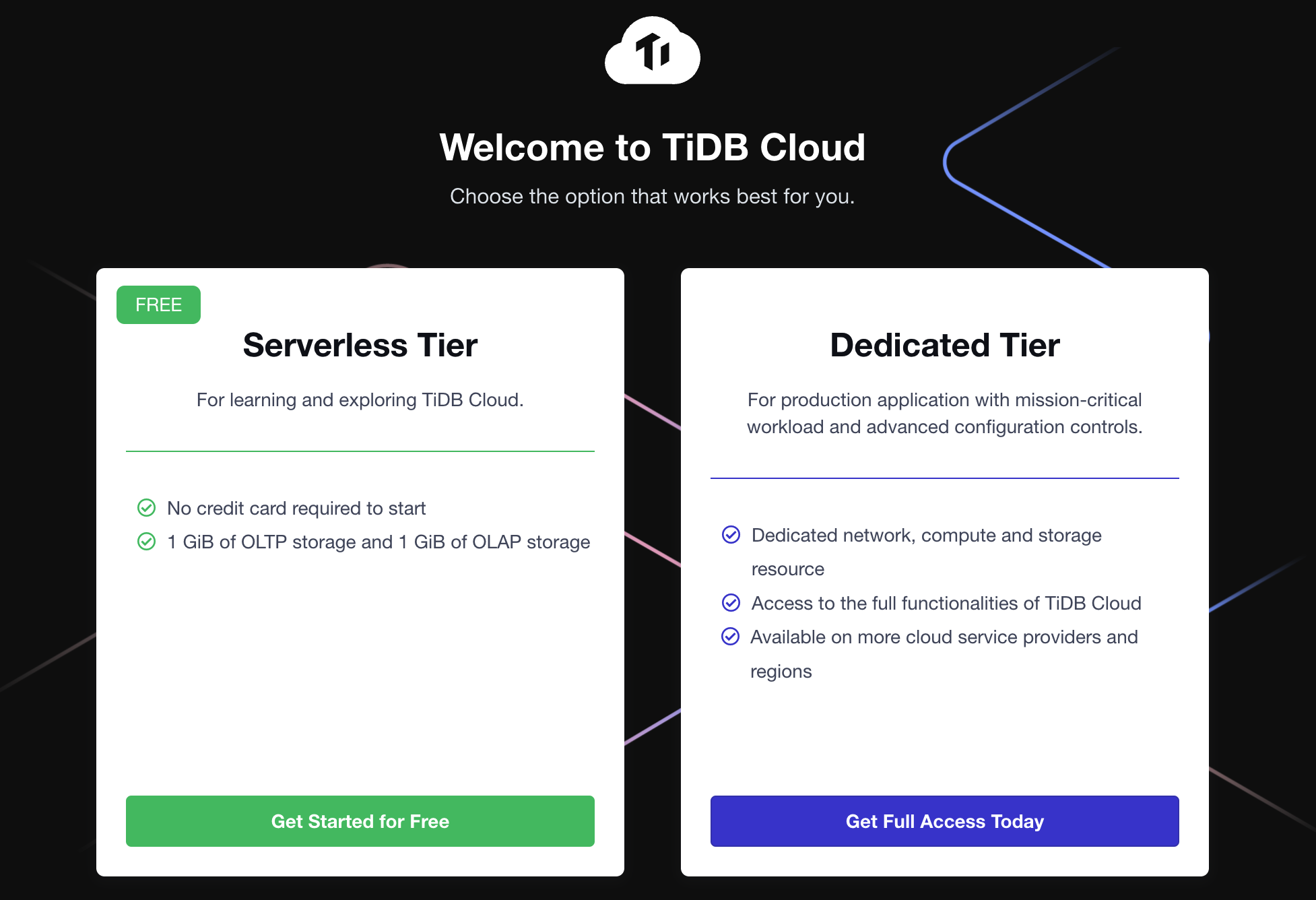 业界首个 HTAP Serverless 数据库服务，PingCAP 推出 TiDB Cloud Serverless Tier BETA 版